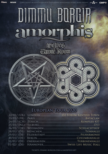 DIMMU BORGIR And AMORPHIS Announce January/February 2020 European Co-Headline Tour